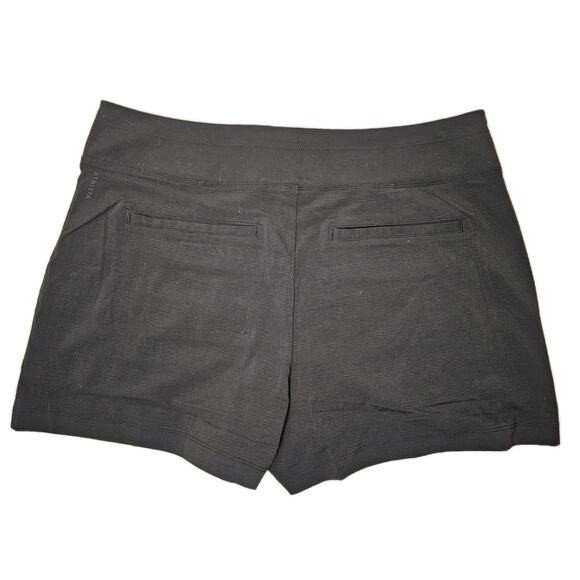 Athleta Womens Black Solid Side Zip Pocket Hi-Rise Ripstop Pull On Shorts 16 - Picture 4 of 7